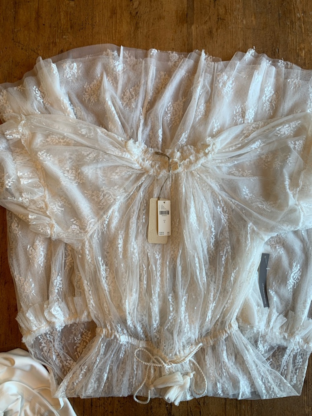 Anthropologie Let Me Be  Ivory Lace Maxi Dress - Picture 8 of 16